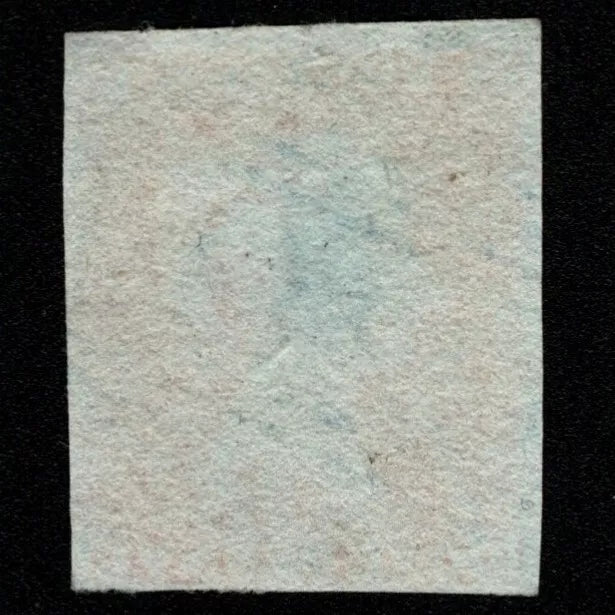 SG8 (BS81) 1d Red Imperf Plate 94 - OH - 4 Margin - Very fine -Blue 29 Ashburton