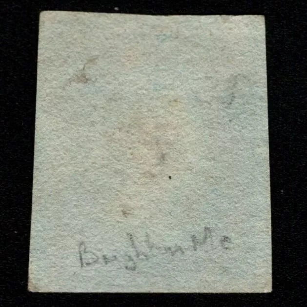 SG8 (BS24) 1d Red Imperf Plate 35 - AJ - 4 Margin - Fine - Distinctive Brighton
