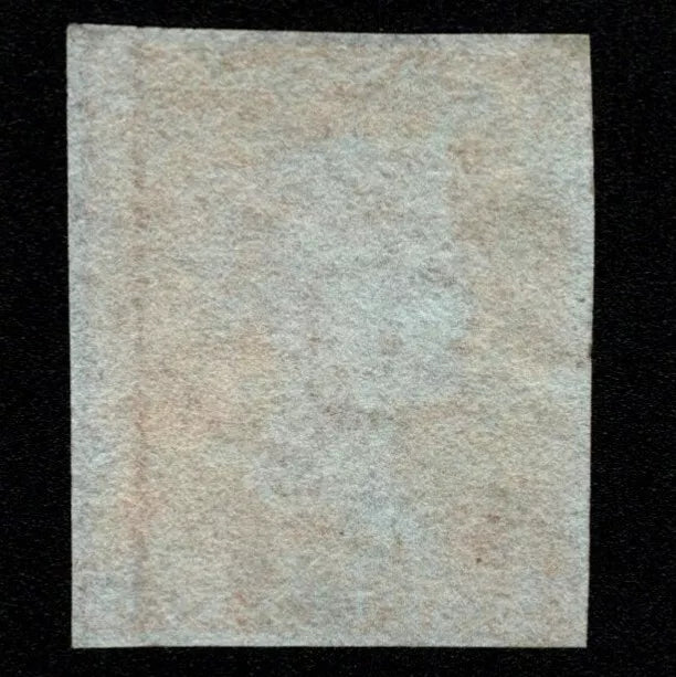 SG8 (BS91) 1d Red Imperf Plate 107 - LL - 4 Margin - Very fine - Blue Weymouth