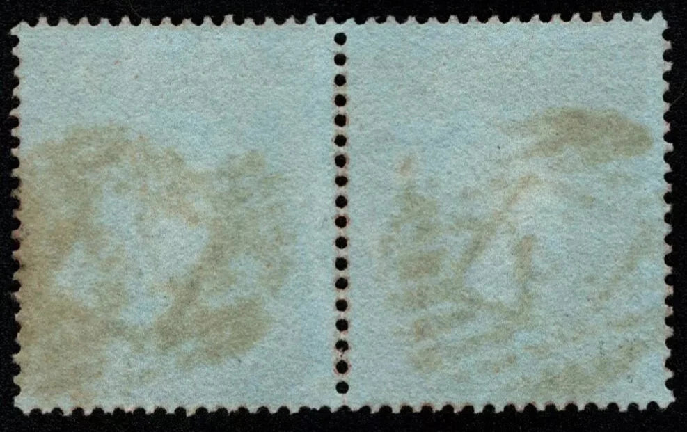 SG17/18 (C1) 1d Red Plate 155 - Pair FJ-FK - Very fine - 14 London - State 3
