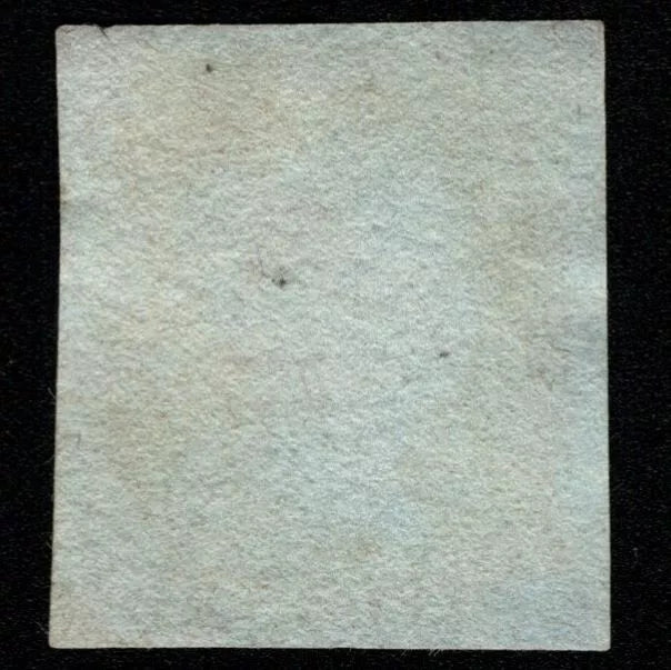SG8 (BS91) 1d Red Imperf Plate 112 - SL - 4 Margin - Fine - Blue cancellation