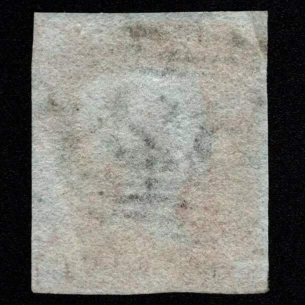 SG8 (BS91) 1d Red Imperf Plate 107 - QL - 4 Margin - Good - 32 Ashton under Lyne