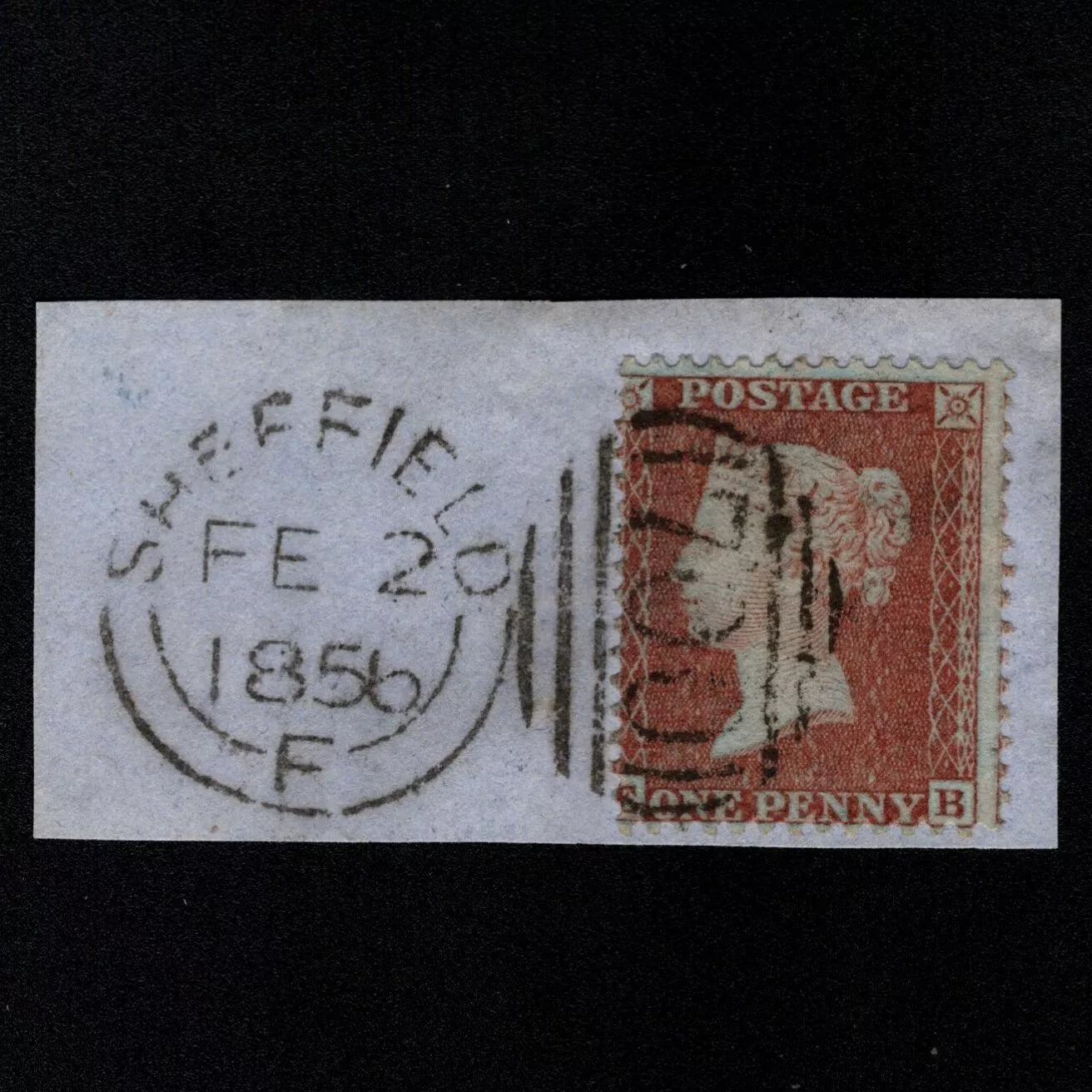 SG24/25 (C3) 1d Red Plate 11 - EB - Very fine - 700 Sheffield - Duplex on piece