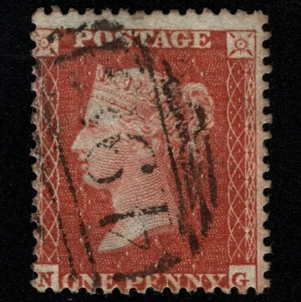 SG24/25 (C3) 1d Red Plate 4 - NG - Very fine - 498 Manchester